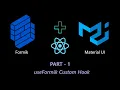 Forms using Formik Material UI in React