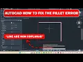 AutoCAD 2025 Fillet Error Lines Are Non Coplanar - Quick Fix Explained
