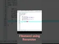 Fibonacci series using recursion in c fibonacci program in c