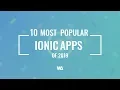 10 Most Popular Ionic Apps of 2019