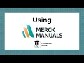 Using the Merck Manual