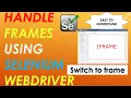 How to handle Frames in Selenium WebDriver