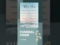 Funeral Poem After Glow