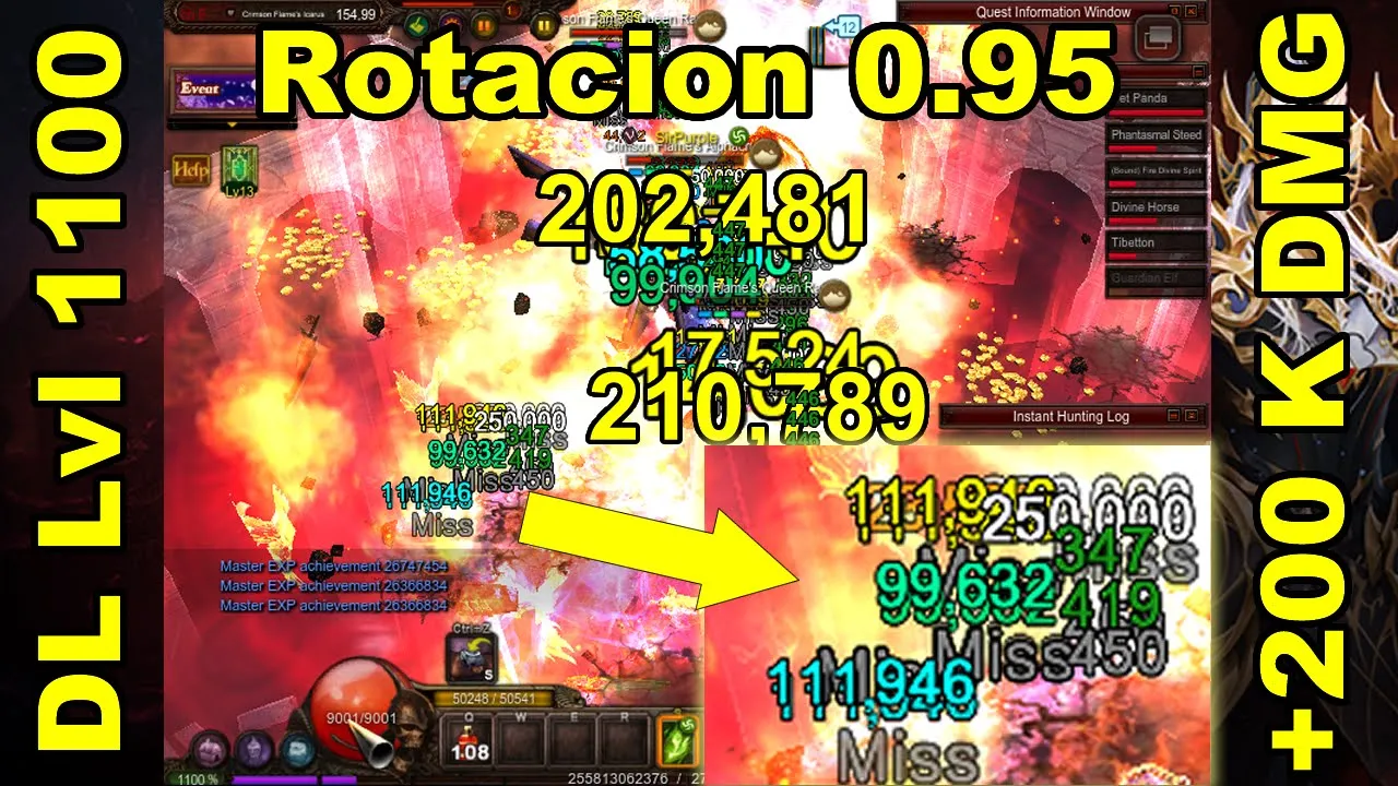 Build Dark Lord (Solo Crimson Flame) +200K DMG Rotacion 0.95 Set Holy 7Stats Mu Online