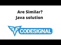 Codesignal Are Similar Java Solution Arabic