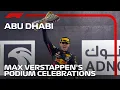 Verstappen Celebrates Maiden Title Win On Podium 2021 Abu Dhabi Grand Prix