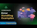 Error Handling Examples Python
