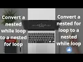Convert a nested for to a nested while loop c programming English part-20