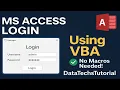 MS Access Login Form Using VBA Simple Step-by-Step Tutorial for Beginners