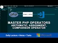 lect 4 PHP Operators Arithmetic Assignment Comparison and Logical Operators Explained