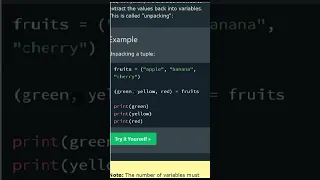 Unpack a Tuple in Python arvindprogramming