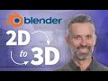 Blender Tutorial - How To Create a 3D Model from 2D Files in 5 EASY steps