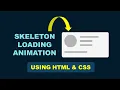 loading animation using html and css css loading animation