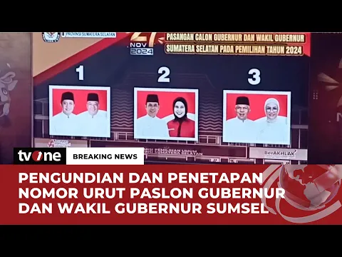 Rapat Pleno di KPU Sumsel Tetapkan Tiga Paslon dan Lakukan Pengundian Nomor Urut