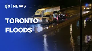 Powerful storm floods Toronto, leaving cars stranded and thousands without power