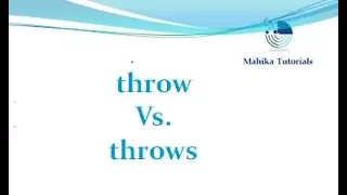 Java Interview 08 - throw and throws