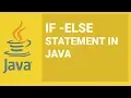 If-Else Statement in Java - Selection Statement