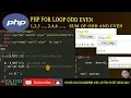 for loop odd in php forloop with even numbers in php sum of odd and even in php