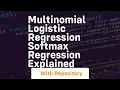 multinomial logistic regression softmax regression explained
