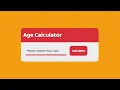 Creative Age Calculator Using HTML CSS Javascript