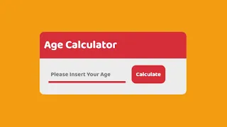 Creative Age Calculator Using HTML CSS Javascript