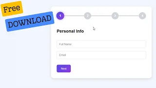 Multi-Step Form Tutorial Free HTML CSS JS Source Code