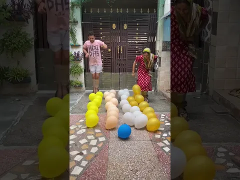 Jumped The Balloon Popping Challenge, Too Much Fun #funnyfamily #challenge #funchallenge