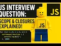 JS interview question var and let scope and closures explained