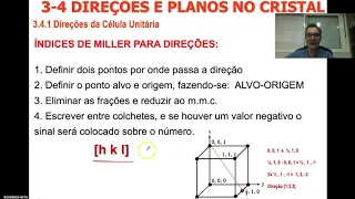 Estrutura Cristalina - 3 - Direções cristalográficas