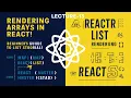 Rendering Arrays or Lists in React Components React Tutorial For Beginners