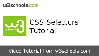 W3Schools CSS Selectors Tutorial