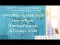 Grant Writing Made Easy How to Write Winning Proposals and Concept Notes