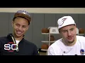 Steph Curry Klay Thompson react to their first title with their dads 2015 SportsCenter