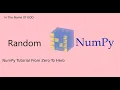 NumPy tutorial from zero to hero - Random