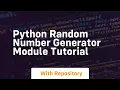python random number generator module tutorial