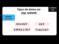 Tipos de datos bigint int smallint y tinyint en SQL Sever
