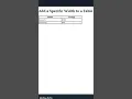 Add specific width to a table Html table