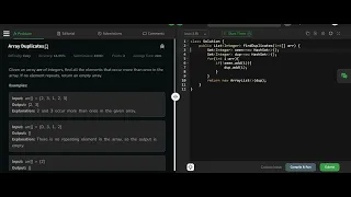 Array Duplicates in java