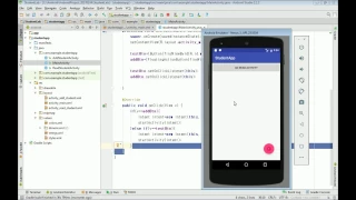 Android App Development Tutorial Step3 Activity layout FloatingActionButton and Intent