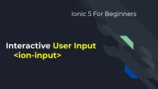 Ionic 5 for Beginners using ion-input buttons in ionic5 Input from user