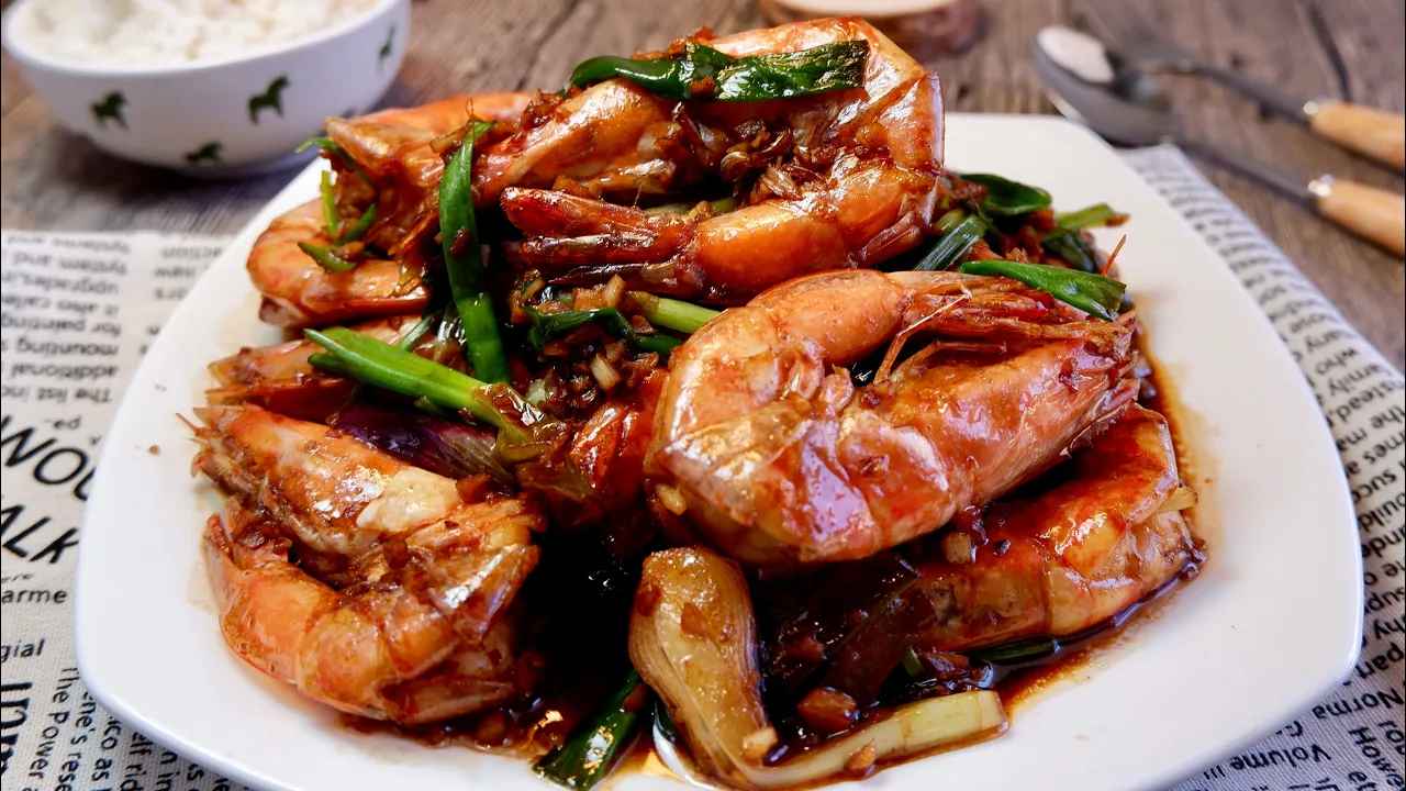 How to Make Garlic Soy Prawns with 5 Ingredients  Chinese Shrimp Stir Fry Recipe   kecap manis