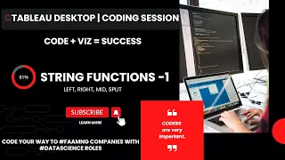 Tableau Desktop Training Coding Bootcamp String Functions Part 1