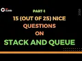 15 Questions on Stack on Queue Part 1 15 of 25 Standard Questions Sachin Mittal Sir