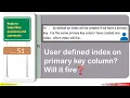 Subscriber Comments Reply 51 oracle create index on primary key column ORACLE INVISIBLE INDEX