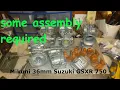 Mikuni 36mm carburettor set for a Suzuki GSXR 750 Full Assembly process