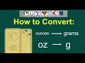 EASY How to Convert OUNCES to GRAMS Ounce to Gram Conversion oz-g