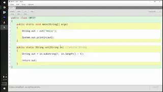 Non-Void Methods and substring Java - AP Computer Science A