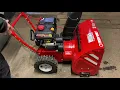 How to start a Troy Bilt Storm 2410 snow thrower