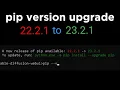 upgrade pip version in python windows pip upgrade command pip update new version 23 2 1