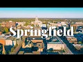 Springfield Illinois from Above 4K Aerial City View